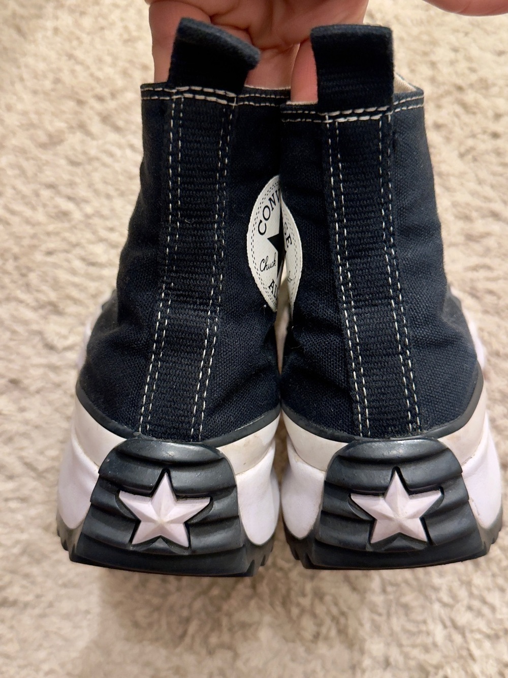 Converse unisex - Black High-Top Platform Sneakers - Picture 2 of 5